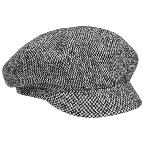 McBURN Maghera Ballonmütze Schirmmütze Newsboy Cap Damencap Schildmütze Damen - Made in Italy mit Schirm Herbst-Winter - One Size schwarz