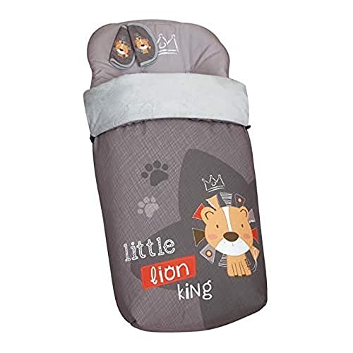 Babyline - Universal-Fußsack Winter Lion für Kinderwagen Grau