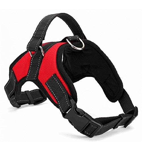 NX Dog Supplies Pet Dog Harness Collar Vest Dog Harness Pet Supplies Harnais pouring large medium small M red