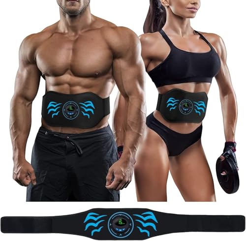 WARDBES EMS Bauchmuskeltrainer, EMS Trainingsgerät, USB Wiederaufladbar Muskelstimulator, Bauchtrainer Ganzkörper ABS/Bauch/Arm/Po Trainer, Männer und Frauen