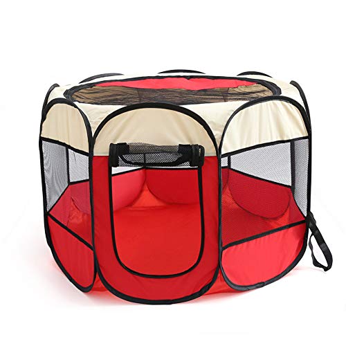 laufstall Hund Katzen laufstall Hundehütte und Laufen Laufstall für Welpen Kaninchen Laufstall Kaninchenlauf drinnen Katzenlaufstall Pet Pen beige&red