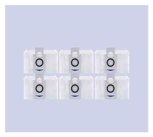 X1 OMNI / T10 OMNI Zubehör Roboter-Staubsauger-Teile Staubbeutel Hepa-Filter Hauptseitenbürste Mopp Mülleimer (Color : 6PCS)