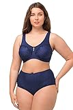 Ulla Popken Damen Entlastungs-BH, ohne Bügel, Strassanhänger, Cup C - G BRA, navy, 110D