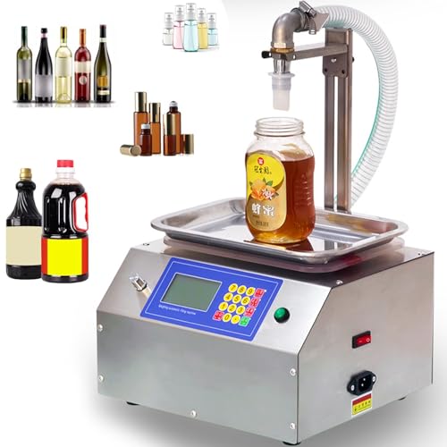 Qiang Quantitative Abfüllmaschine Für Viskose Flüssigkeiten 20-10000Ml Flaschenabfüller 15L/Min,Für Honig Sesampaste Erdnussbutter Marmelade öle Kleber,0-40Cm Einstellbare Füllhöhe