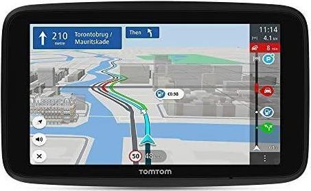 TomTom Navigationsgerät GO Discover (6 Zoll, Stauvermeidung dank TomTom Traffic, Karten-Updates Welt, schnelle Updates via WiFi, Verfügbarkeit von Parkplätzen, Kraftstoffpreise, hochwertige Halterung)