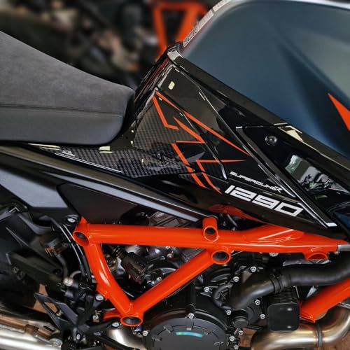 Resin Bike Aufkleber Motorrad Kompatibel Mit KTM 1290 Super Duke R 2022-2023. Schutz Motorrad Seitenschutzgitter Tank-Schutzfolie vor Stößen und Kratzern. Aufklebersatz 3D-Harzklebstoff - Stickers