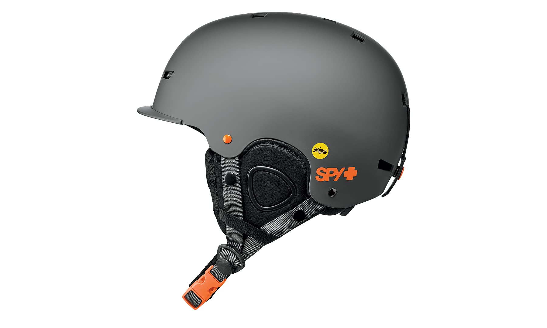 SPY Optic Galactic Skihelm mit MIPS für Ski/Snowboard (Matte Gray - Spy for Life, S (54-56cm))