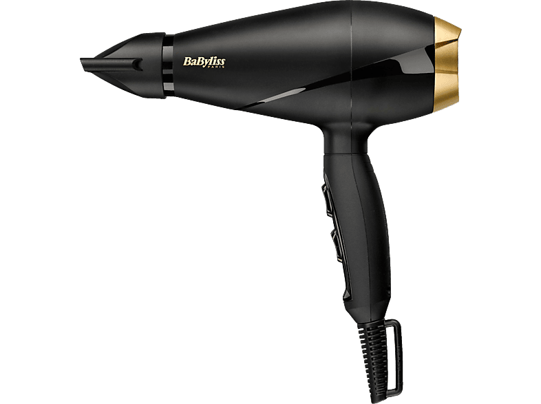 BABYLISS 6704E POWER PRO 2000 Haartrockner Schwarz/Gold (2000 Watt)