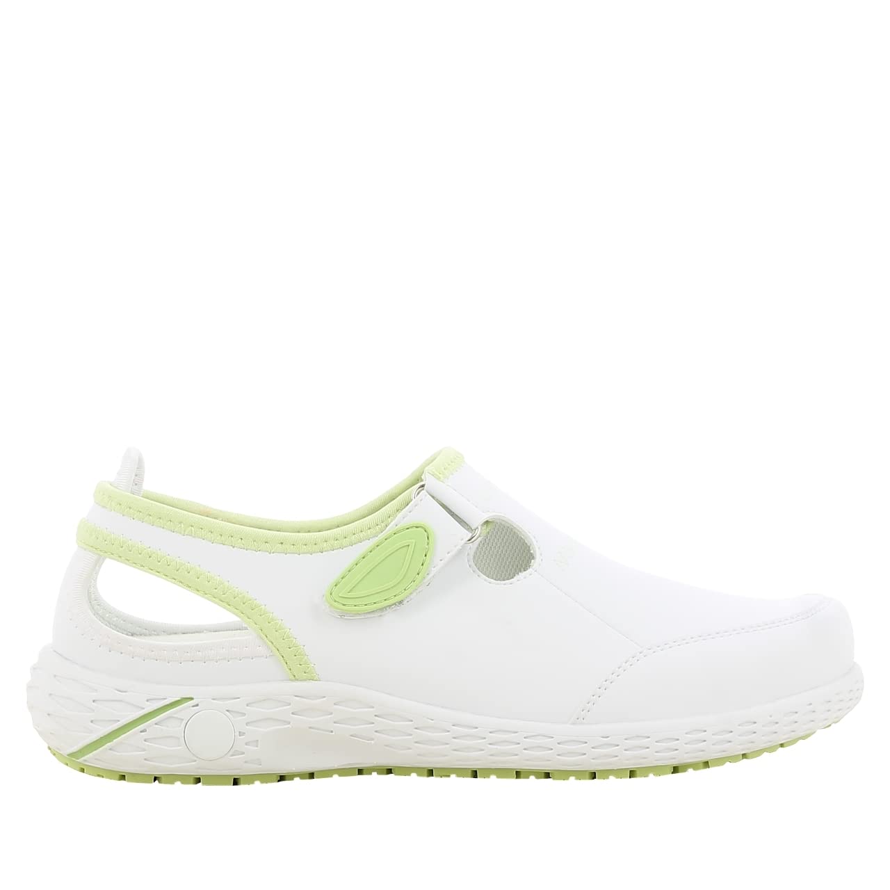 SAFETY JOGGER Arbeitsschuhe Damen Oxypas - LINA - Leichter, Bequemer Sicherheitsschuh mit Klettverschluss, ideal für Pflege, Küche oder Innenbereich, rutschfest, 36 EU Grün