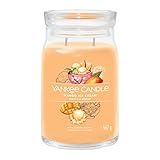 Yankee Candle Signature Duftkerze | große Kerze mit langer Brenndauer „Mango Ice Cream“ | Soja-Wachs-Mix | Perfekte Geschenke für Frauen