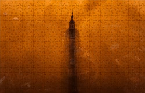 GUOHLOZ Puzzle | Puzzle Erwachsene Anspruchsvoll | 1000 Puzzle | Puzzel Schatten, Kirche, 75x50cm