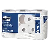 Tork® Premium Toilettenpapier, extra weich - 4-lagig m. Federprägung, hochweiß, Packung mit 7 x 6 Rollen