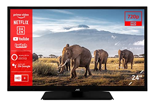 JVC LT-24VH5156 24 Zoll Fernseher/Smart TV (HD-Ready, HDR, Triple-Tuner, Works with Alexa, Bluetooth) - 6 Monate HD+ inkl.