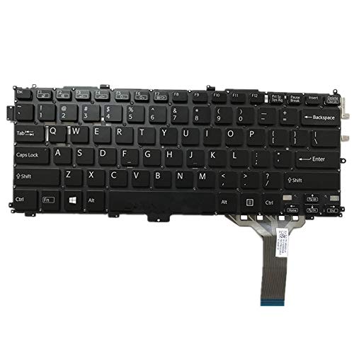 FQ Laptop Tastatur für Sony SVP13 SVP13213CXB SVP13213CXS 213CYB 215PLS 215PXB 215PXS 218PKB 2190S 2190X 21ACXB 21ACXS 223CXS Schwarz Amerikanische Version