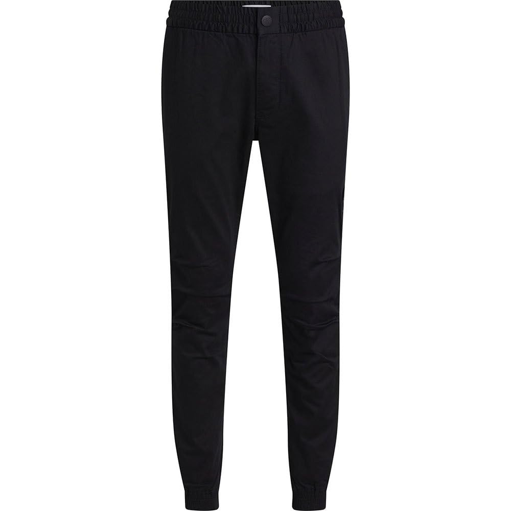 Calvin Klein Jeans Herren MONOLOGO Casual Badge Chino J30J324045 Gewebte Hosen, Schwarz (Ck Black), XL