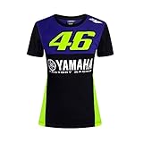 Valentino Rossi Damen Yamaha Dual-Racing T-Shirt, Königsblau, XS