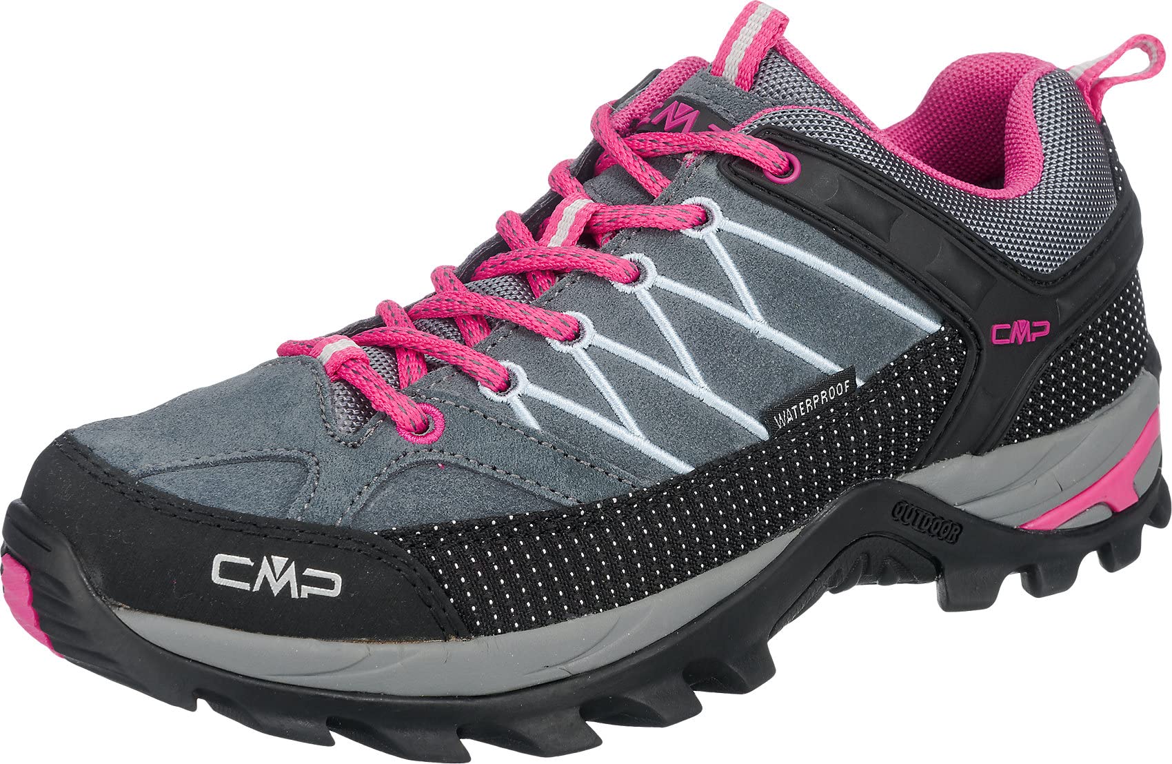 CMP Damen Rigel Low Wmn Schoenen Wp Trekking Wanderhalbschuhe, Grau Grey Fuxia Ice 103q, 41 EU