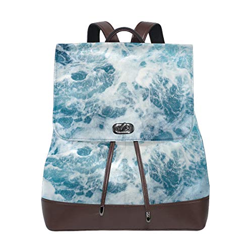 FANTAZIO Rucksäcke Blue Sea Schultasche Leder Daypack