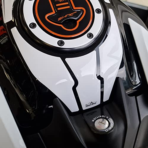 Resin Bike Aufkleber für Motorrad Kompatibel mit KTM Duke 390 200 2021-2022. Schlüsselschutz vor Stößen und Kratzern. 3D-Harzklebstoff - Stickers - Made in Italy