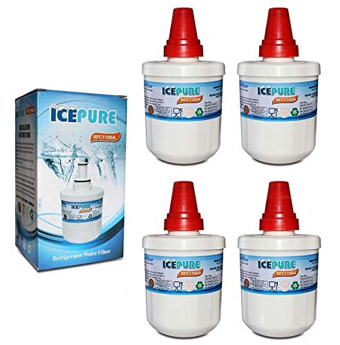 Icepure RFC1100A Kühlschrank-Wasserfilter kompatibel für Samsung DA29-00003G, 4 Stück