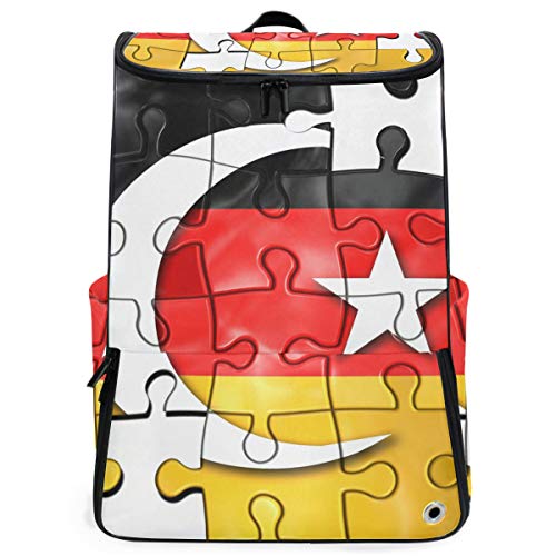 FANTAZIO Rucksack mit Türkien-Flagge, Laptop, Outdoor-Rucksack, Reisen, Wandern, Camping, Freizeit-Rucksack groß