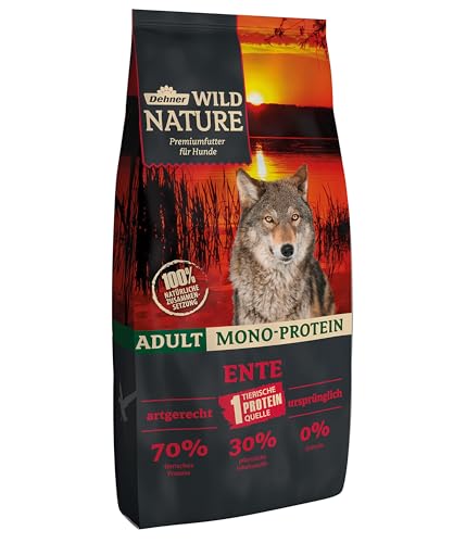 Dehner Wild Nature Hundetrockenfutter Adult, Mono-Protein, Ente, 12 kg