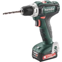 Metabo PowerMaxx BS 12 - Bohrer/Schrauber - schnurlos - 2 Geschwindigkeiten - Bohrfutterschlüssel 10 mm - 40 N·m - 2 Akkus - 12 V (601036500)