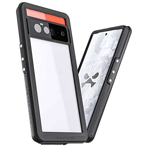 Ghostek NAUTICAL slim Pixel 6 Pro Waterproof Case with Screen Protector and Camera Lens Cover Built-In Heavy Duty Shockproof Protection Phone Cover Designed for 2021 Google Pixel 6 Pro (6.71") (Clear)