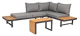 acamp Shadow Lounge Set 3-teilig Aluminium kombiniert mit FSC Akazienholz