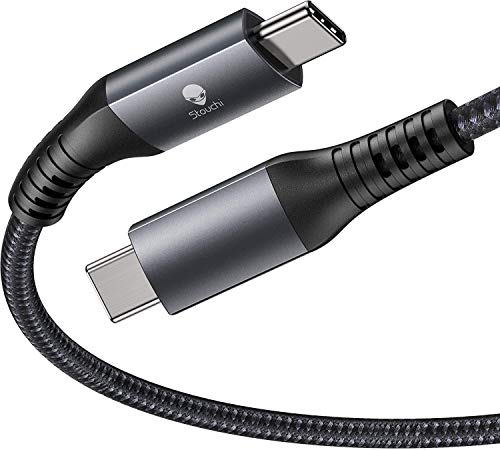 Thunderbolt 3-Kabel USB-IF-zertifiziertes USB 4.0,1M / 3.3Ft-Kabel (USB-C zu USB-C) Geflechtkabel Stouchi 100W 20V / 5A, 40Gbps 5K, Kompatibel für Docking/egpu/Thunderbolt 3-Peripheriegeräte