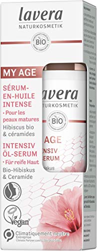lavera My Age Serum aus intensivem Öl – Naturkosmetik – vegan – zertifiziert – Bio-Hibiskus & pflanzliche Ceramide – 30 ml
