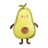 Nicole Knupfer Plüschtier Weiches PlüschKissen Kuscheltier Plüsch Qualität Avocado Kissen Puppe Rundkissen Dekoration für Schlafzimmer Wohnzimmer (75cm)