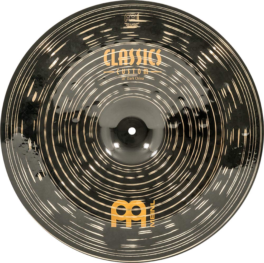 Meinl Cymbals Classics Custom Dark China — 18 Zoll (Video) Schlagzeug Becken (45,72cm) B12 Bronze, Dunkles Finish (CC18DACH)