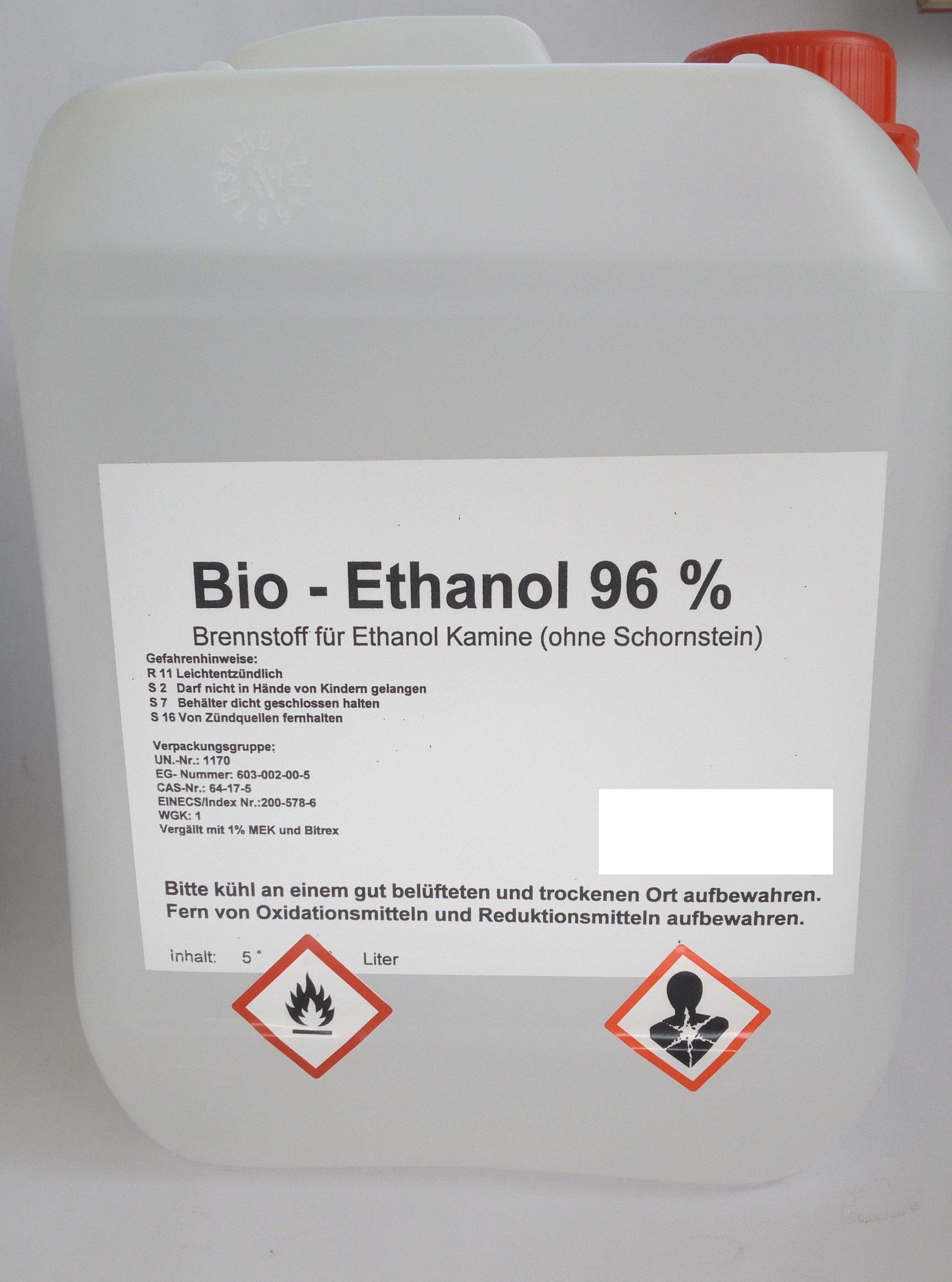 Bio Ethanol 96% im Kanister 5 Liter