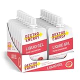 DEXTRO ENERGY LIQUID GEL GRAPEFRUIT + NATRIUM - 18x60ml (18 Stück) - Traubenzucker Konzentrat, schnell verfügbare Kohlenhydrate, Energy Gel, Booster für Ausdauersport, Energy Riegel Alternative