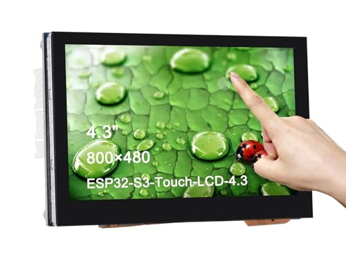 4.3 Zoll Touch Display Basierend auf ESP32-S3 Mikrocontroller Entwicklungsboard mit 2.4GHz WiFi und BLE 5 Unterstützung, 800×480 Auflösung, 5-Punkt Touch, Onboard CAN, RS485, I2C Schnittstelle