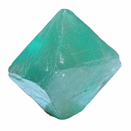 1 Stück Fluorit Oktaeder naturgewachsen geölt ca.45-50 mm schöne grüne Farbe.(4961)