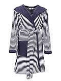 ESPRIT Bademäntel Damen Kapuze Striped Hoody Navy Blue - 0008 L