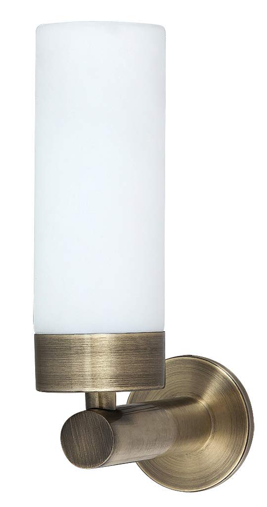 LED Badezimmerleuchte Betty aus Metall Glas bronzefarben L:11cm B:3cm H:20cm IP44