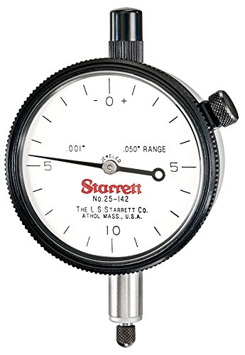 Starrett 25-142J Zifferblattanzeige, Bereich: 1,27 cm, Zifferblatt: 0-10-0