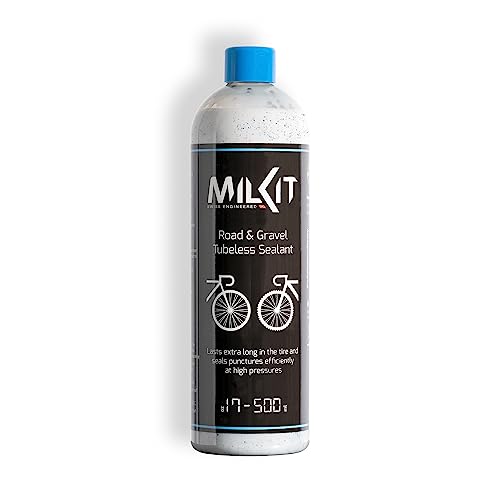 milKit Tubeless Dichtmilch für Rennrad & Gravel,  in 500 ml Flasche - Fahrrad Reifendichtmittel - Dichtmilch Tubeless Milch Fahrradreifen Dichtmittel