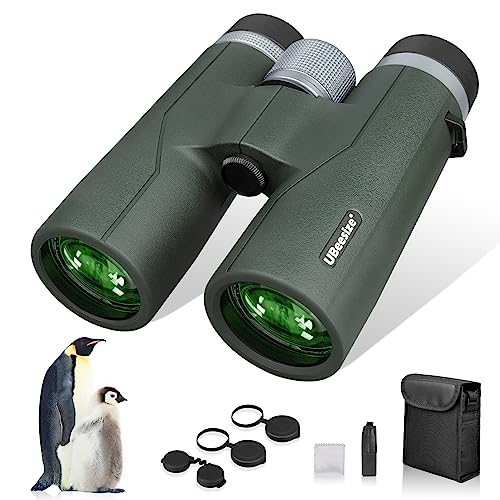 UBeesize Fernglas 10x42 HD Kompakte Ferngläser Wasserdicht für Vogelbeobachtung, Wandern, Jagd, Sightseeing Grün
