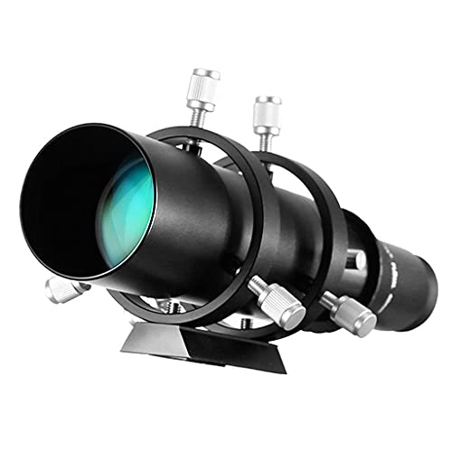 Metallteleskop, 50 Mm Ccd-Bildgebungs-Leitfernrohr, Sucherfernrohr Mit Halterung Für (Schwarz)