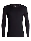 Icebreaker Herren Funktionsshirt 200 Oasis LS Crewe, Black, L, 104365001L