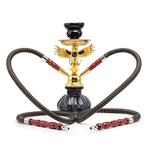 QZH 11,6" Shisha 2 Schlauch Komplettset Mini Pumpkin (Schwarz)