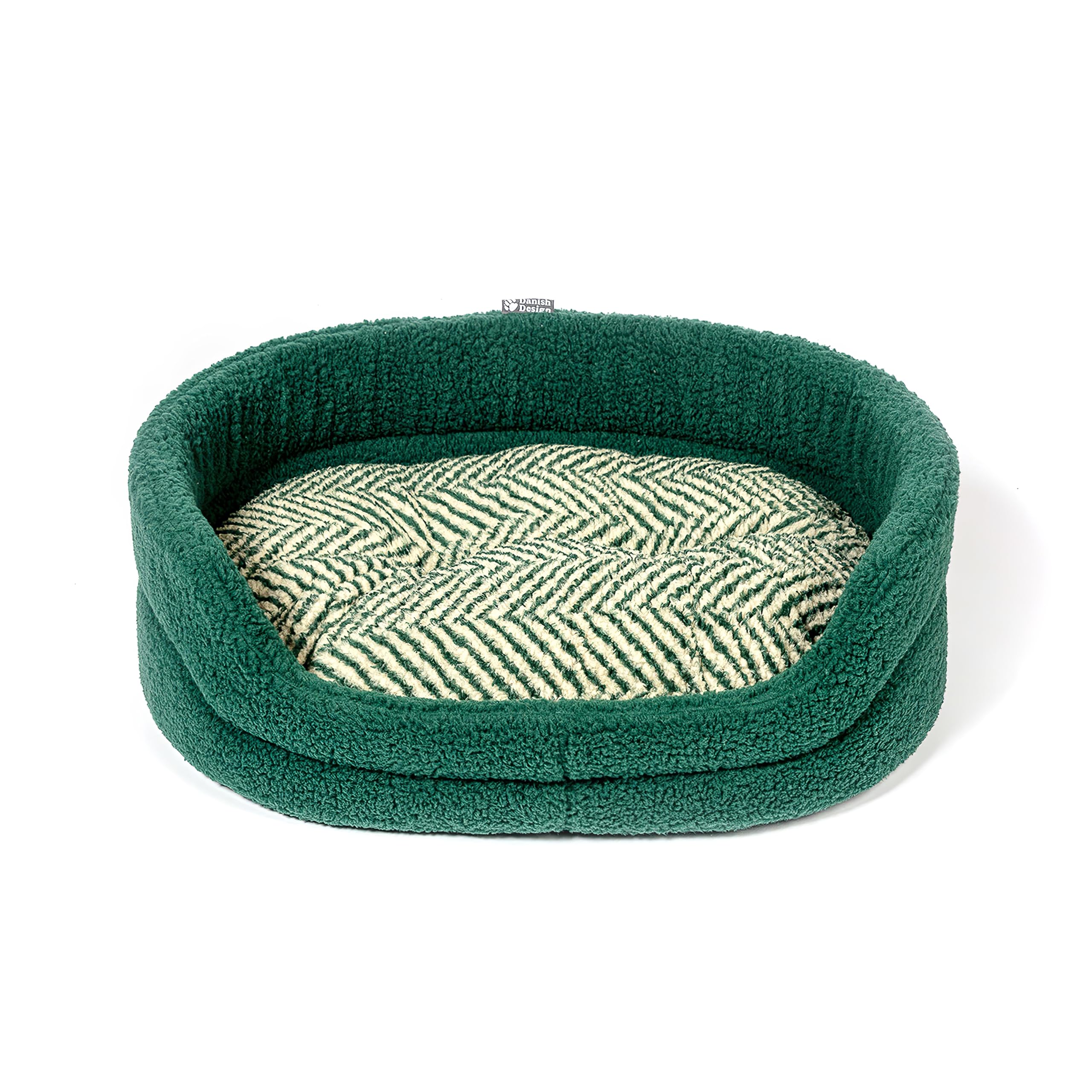 Danish Design Hundebett aus Sherpa-Fleece, für Erwachsene/Senioren/Welpenbetten, 88,9 cm, Grün