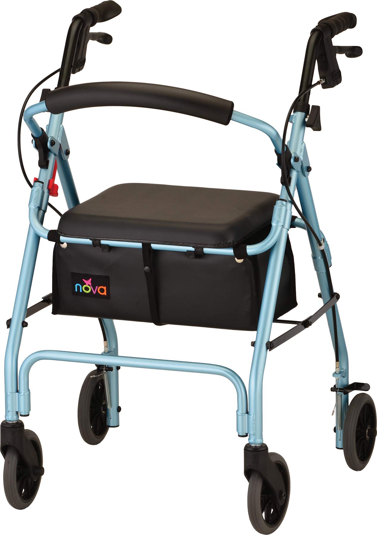 NOVA GetGo Classic Rollator Walker (Standard-Größe), Rollator für Körpergröße 1,5–1,83 m, Sitzhöhe 55,9 cm, Farbe Diamond Sky Blue