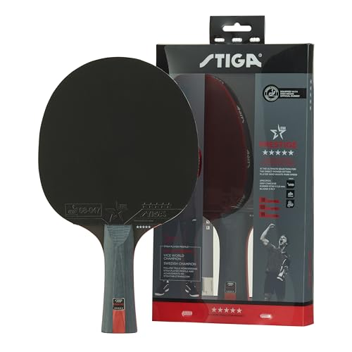 Stiga Unisex-Adult 5-Star Prestige tischtennisschläger, Red/Black, One Size