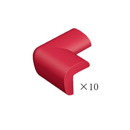 AnSafe Tischkantenschutz, Rechtwinklig Weich Geruchlos Geeignet for Kinder Und Babys (8 Farben, 10er Pack) (Color : Red)