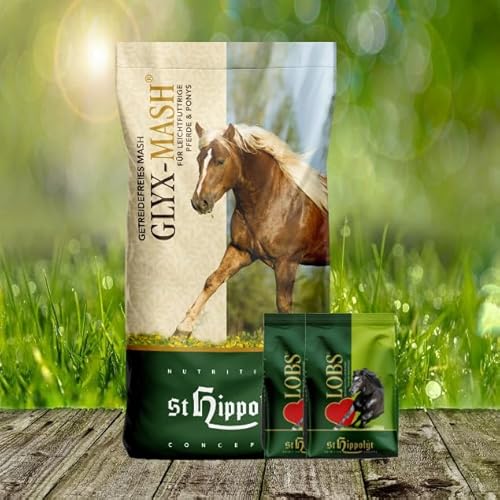 St. Hippolyt Glyx Mash 15 kg und wir schenken Ihrem Pferd 2 x 1 kg Happy Horse Lecker Snacks